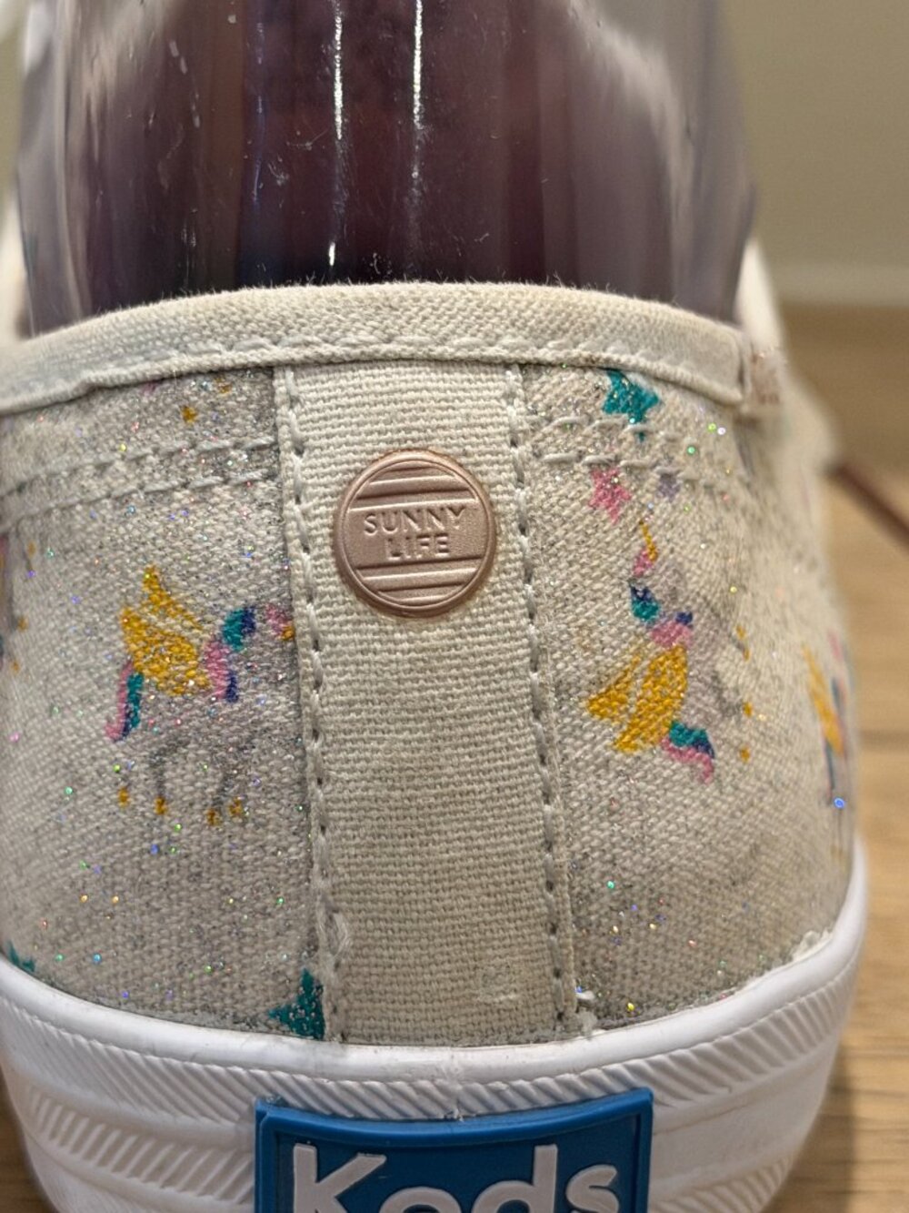 Keds x Sunnylife Champion Floral Print Sneakers White Pink Size 6 - Picture 7 of 8
